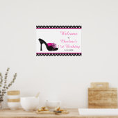 Black Heels Shoes Birthday Party Poster (Keuken)