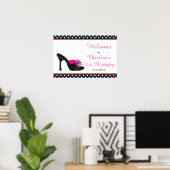 Black Heels Shoes Birthday Party Poster (Thuiskantoor)