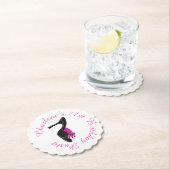 Black Heels Shoes met Black Polka Dots Kartonnen Onderzetters (Insitu)