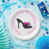 Black Heels Shoes met Black Polka Dots Papieren Bordje (Feest)