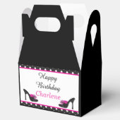 Black Heels Shoes with Black Polka Dots Bedankdoosjes (Geopend)