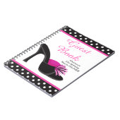 Black Heels Shoes with Black Polka Dots Notitieboek (Linkerzijde)