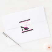 Black Heels Shoes with Black Polka Dots Vierkante Sticker (Envelop)