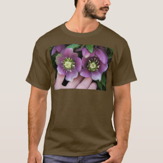 Black hellebore flower plant 3 t-shirt