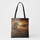 Black Hengst's Golden Run Tote Bag (Voorkant)