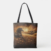 Black Hengst's Golden Run Tote Bag (Achterkant)