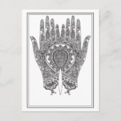 Black Henna Hands Briefkaart (Voorkant)