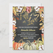 Black Herfst in Love Bridal Shower Uitnodiging (Voorkant)