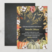 Black Herfst in Love Bridal Shower Uitnodiging (Voorkant / Achterkant)