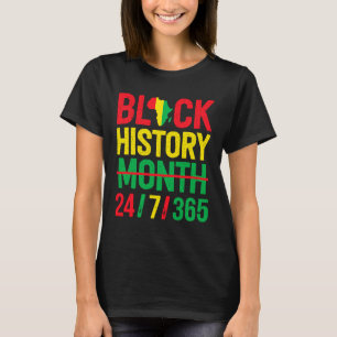 Black Heritage History Maand 24 7 Proud 5 T-shirt