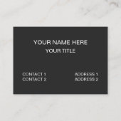 Black Heron Egret Bird Wildlife Visitekaartje (Achterkant)