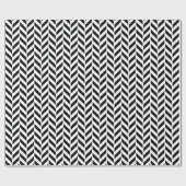 Black Herringbone Print Cadeaupapier (Vlak)