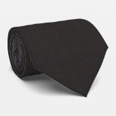 Black Herringbone Whisper Stropdas (Opgerold)