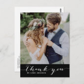 Black | Het huwelijk van het manuscript Dank u Ver Briefkaart (Voorkant / Achterkant)