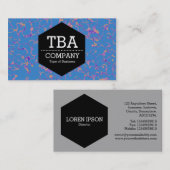 Black Hexagon - Abstract 080716(01) Visitekaartje (Voorkant / Achterkant)