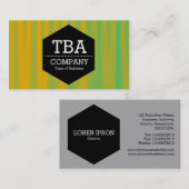 Black Hexagon - Abstract 090716(05) Visitekaartje (Voorkant / Achterkant)