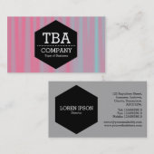 Black Hexagon - Abstract 090716(06) Visitekaartje (Voorkant / Achterkant)
