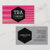 Black Hexagon - Abstract 090716(07) Visitekaartje (Voorkant / Achterkant)