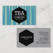 Black Hexagon - Abstract 090716(08) Visitekaartje (Voorkant / Achterkant)