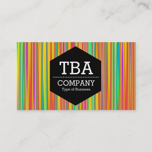 Black Hexagon - Abstract 120716(010) Visitekaartje (Voorkant)