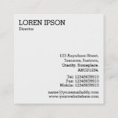 Black Hexagon - Abstract 300117 Vierkante Visitekaartje (Achterkant)