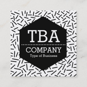 Black Hexagon - Abstract 300117 Vierkante Visitekaartje