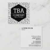 Black Hexagon - Abstract 300117 Vierkante Visitekaartje (Voorkant / Achterkant)