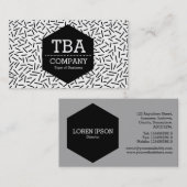 Black Hexagon - Abstract 300117 Visitekaartje (Voorkant / Achterkant)