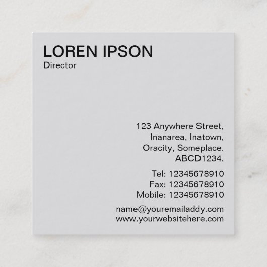 Black Hexagon - Geometric Blocks - Robin Egg Blue Vierkante Visitekaartje (Achterkant)