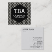 Black Hexagon - Honeycomb Warm Vierkante Visitekaartje (Voorkant / Achterkant)