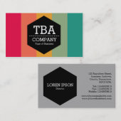Black Hexagon - Kleuren Visitekaartje (Voorkant / Achterkant)