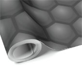 BLACK HEXAGON PATTERN CADEAUPAPIER (Rol Hoek)
