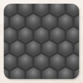 BLACK HEXAGON PATTERN KARTONNEN ONDERZETTERS (Voorkant)