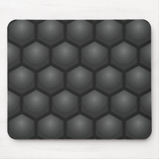 BLACK HEXAGON PATTERN MUISMAT (Voorkant)