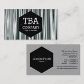 Black Hexagon - Silver Curtains 01 Visitekaartje (Voorkant / Achterkant)