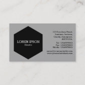 Black Hexagon - Silver Curtains 01 Visitekaartje (Achterkant)