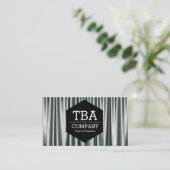 Black Hexagon - Silver Curtains 02 Visitekaartje (Staand voorkant)