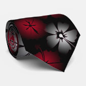 Black Hibiskus Stropdas (Opgerold)