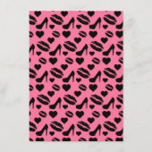 Black High Heels Kisses Lips Girly Makeup Hearts Menu (Voorkant)