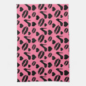 Black High Heels Kisses Lips Girly Makeup Hearts Theedoek (Verticaal)