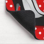 Black High Heels Red White Polka Dot Pattern Muismat (Hoek)