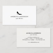 Black High-Hiel-Visitekaartje Visitekaartje (Voorkant / Achterkant)