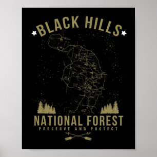 Black Hill National Forest T-shirt South Dakota Hi Poster