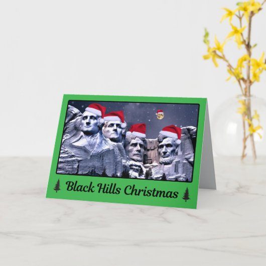 Black Hills Kerstmis Kaart (Gele Bloem)