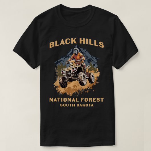 Black Hills National Forest ATV UTV OHV Quad Offro T-shirt (Design voorkant)