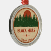 Black Hills National Forest Metalen Ornament (Rechts)