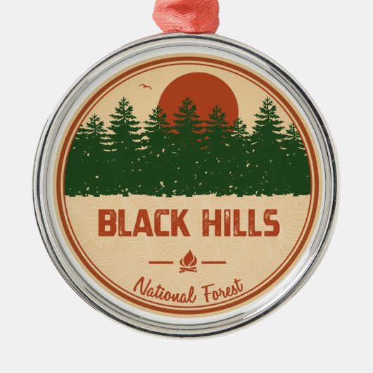 Black Hills National Forest Metalen Ornament (Voorkant)