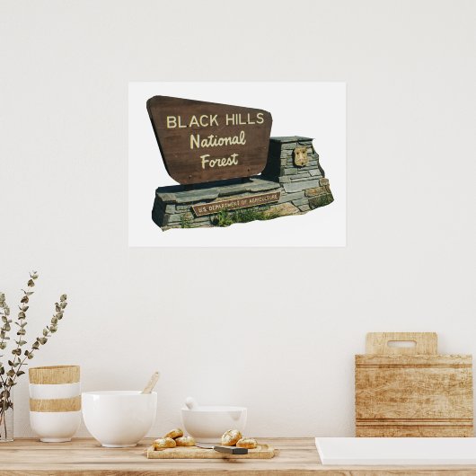 Black Hills National Forest Poster (Keuken)