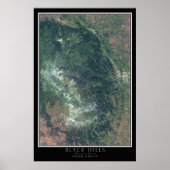 Black Hills National Forest South Dakota Satellite Poster (Voorkant)