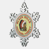 Black Hills National Forest South Dakota Tin Sneeuwvlok Ornament (Rechts)
